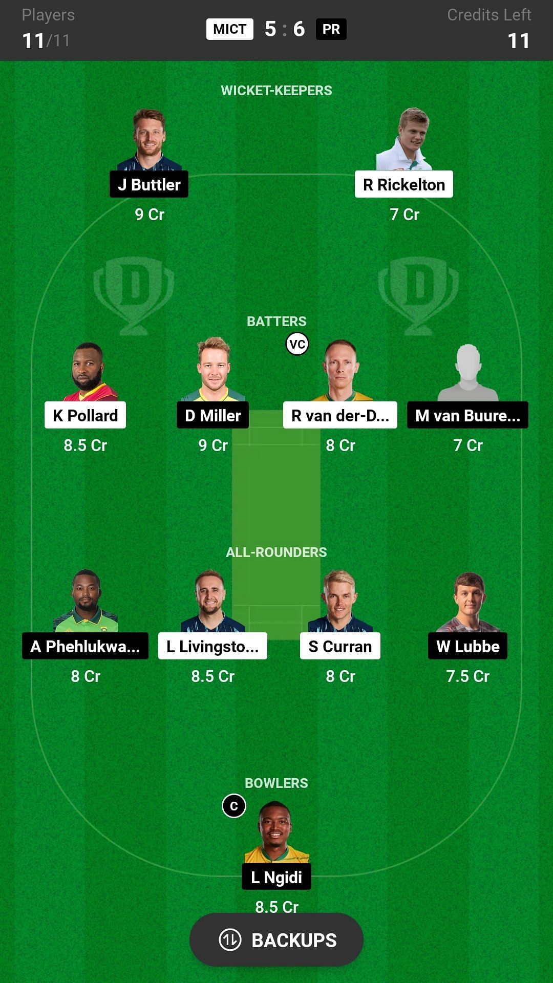 Paarl Royals vs MI Cape Town Dream11 Prediction Today, Grand League