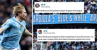 “Never seen a player other than Messi influence a game this much” - Fans stunned as Kevin De Bruyne inspires Manchester City to win over Newcastle