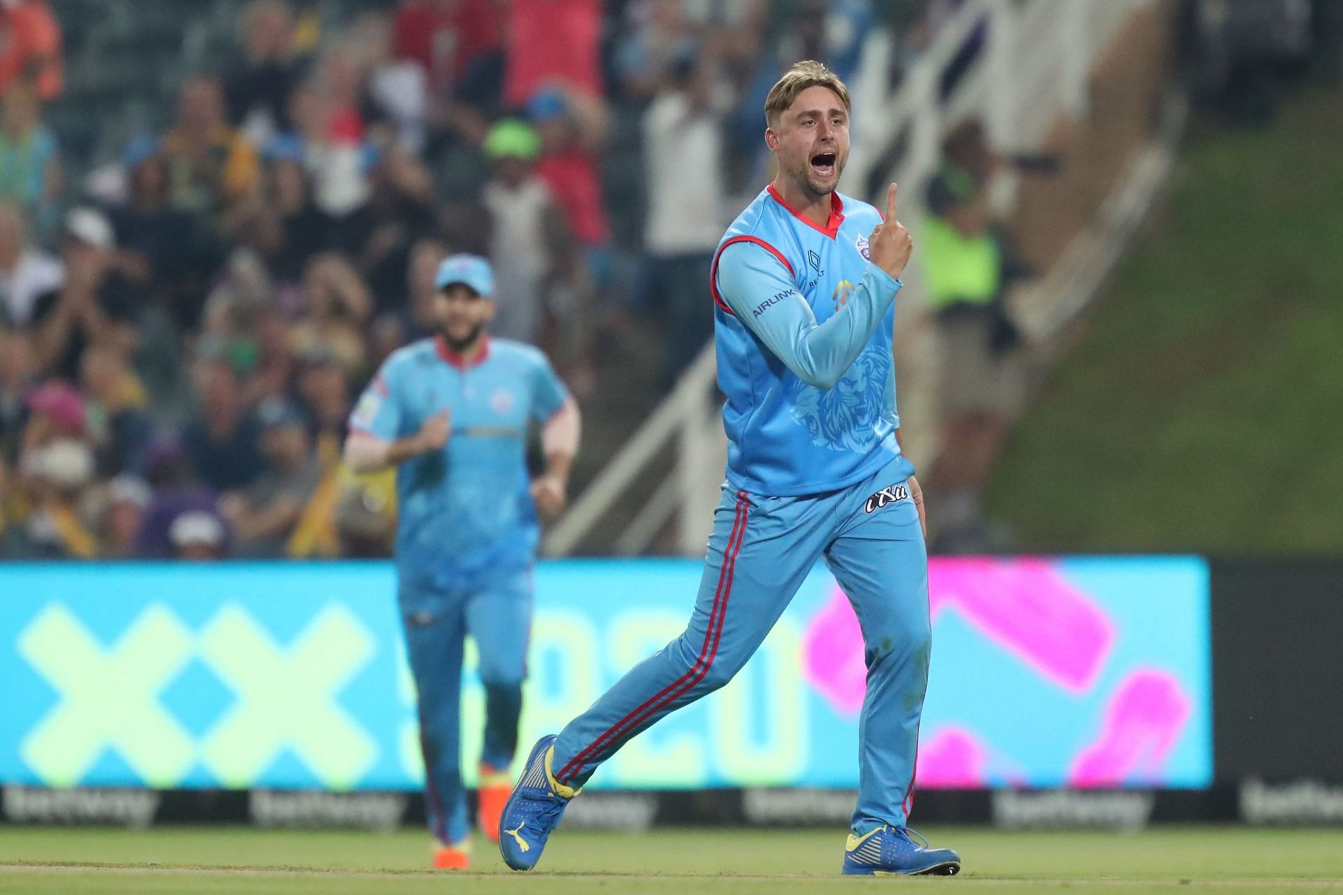 Will Jacks celebrating a wicket (Credits: X/PretoriaCapsSA)