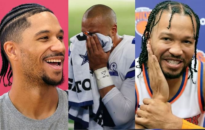 Jalen Brunson and Josh Hart pile on Cowboys' NFL playoffs misery with comical reactions