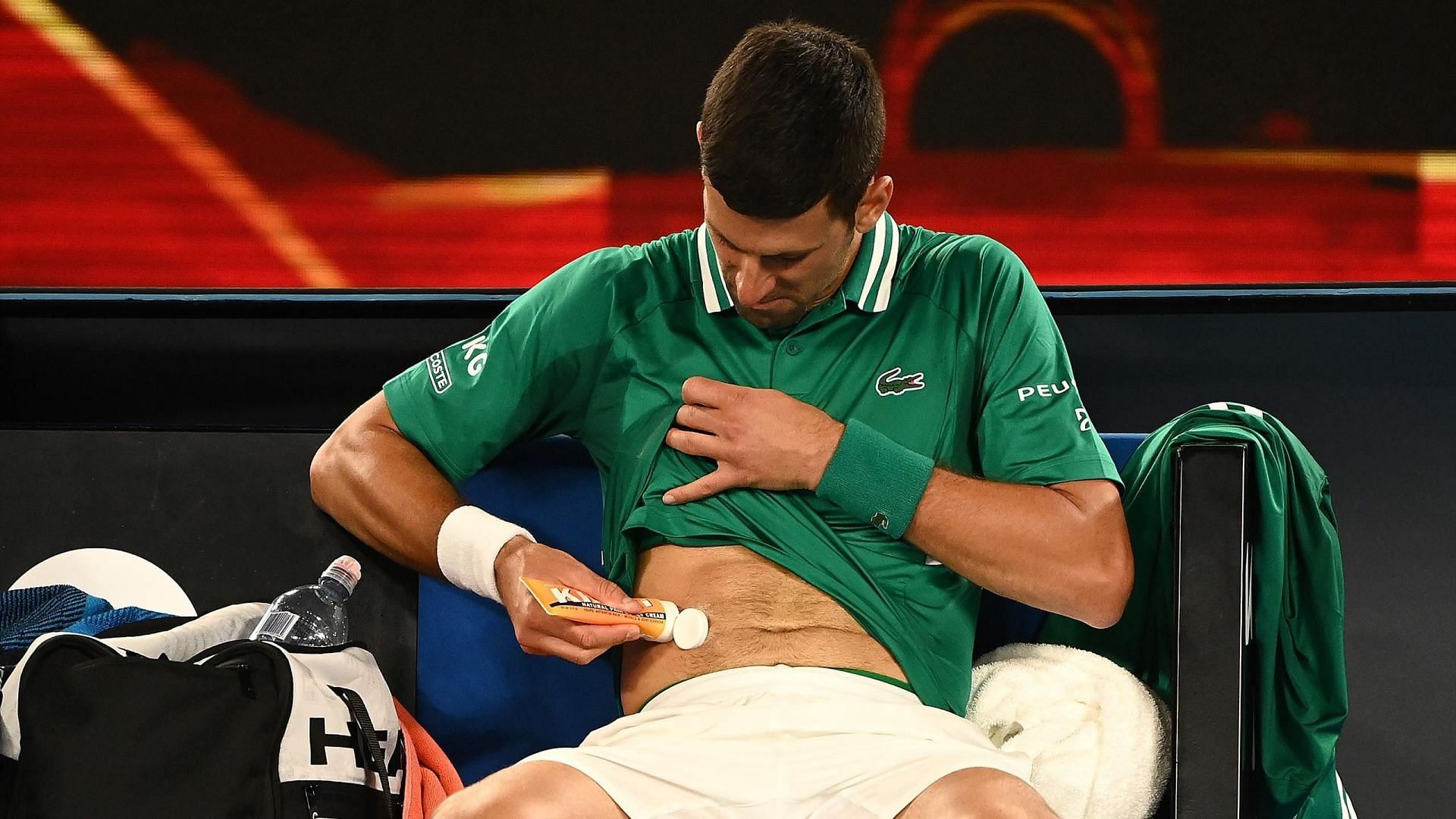 The Serb suffered an ab tear during his 2021 Australian Open-winning campaign.