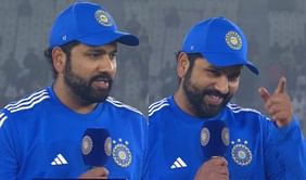 [Watch] Rohit Sharma hilariously forgets teammate's name during toss of 1st IND vs AFG T20I