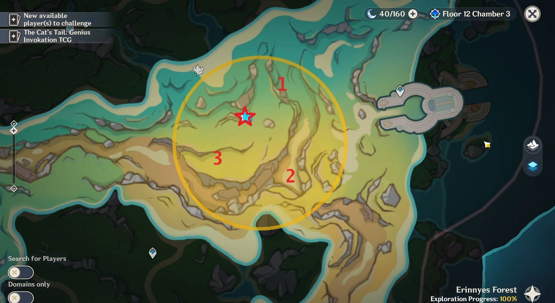 Treasure Area 6: Energy emission and treasure locations (Image via HoYoverse)