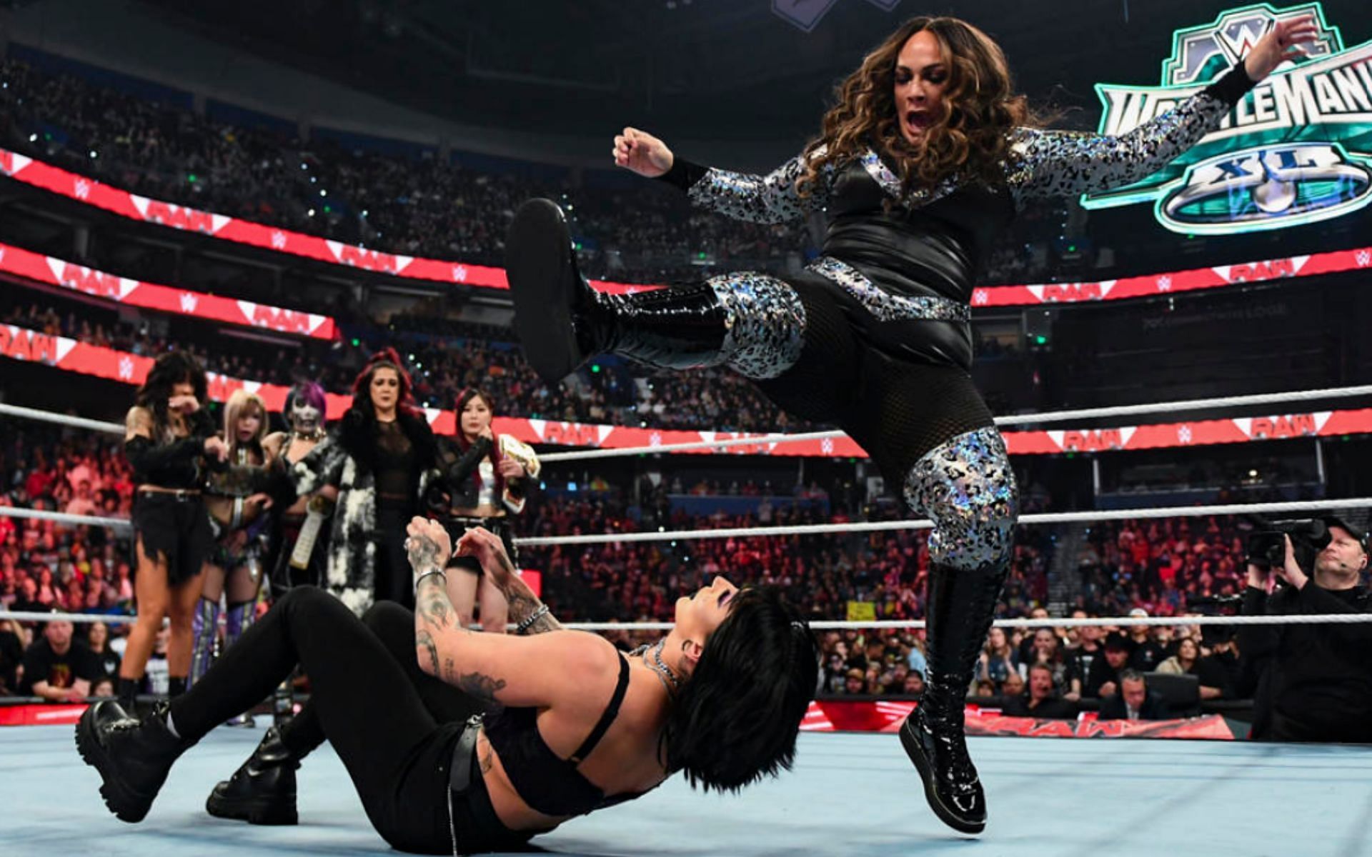 Nia Jax attacked Rhea Ripley on RAW (Image source: WWE)
