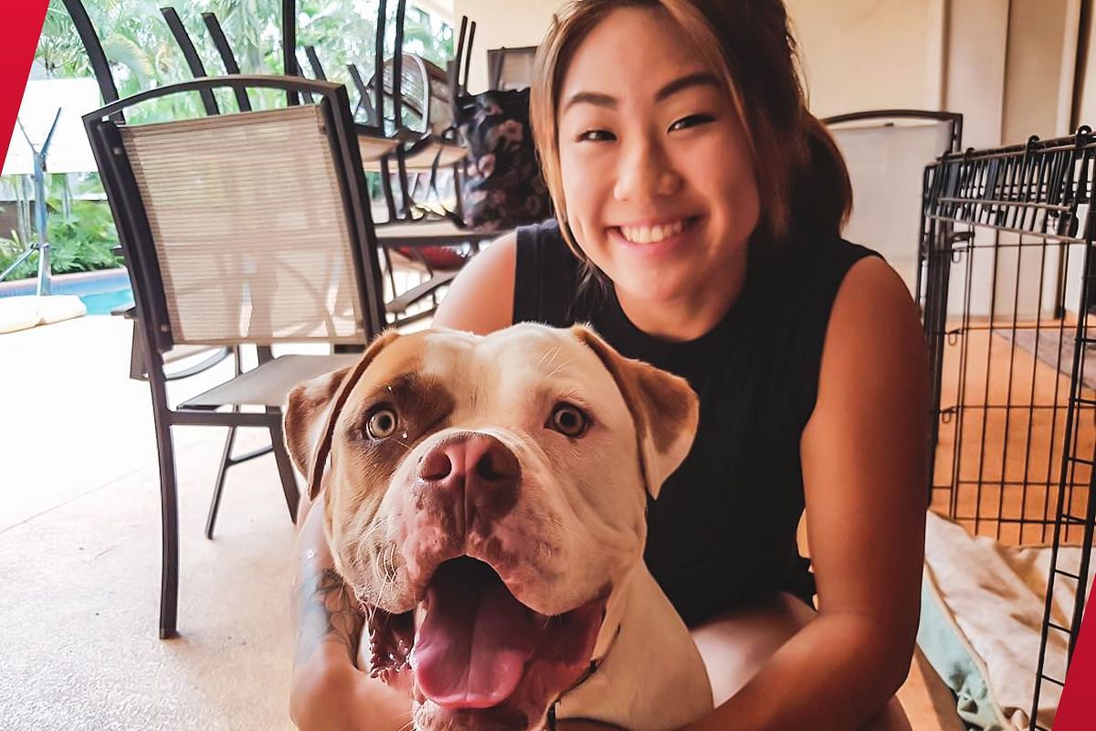 Angela Lee and her true best friend, Rocky.