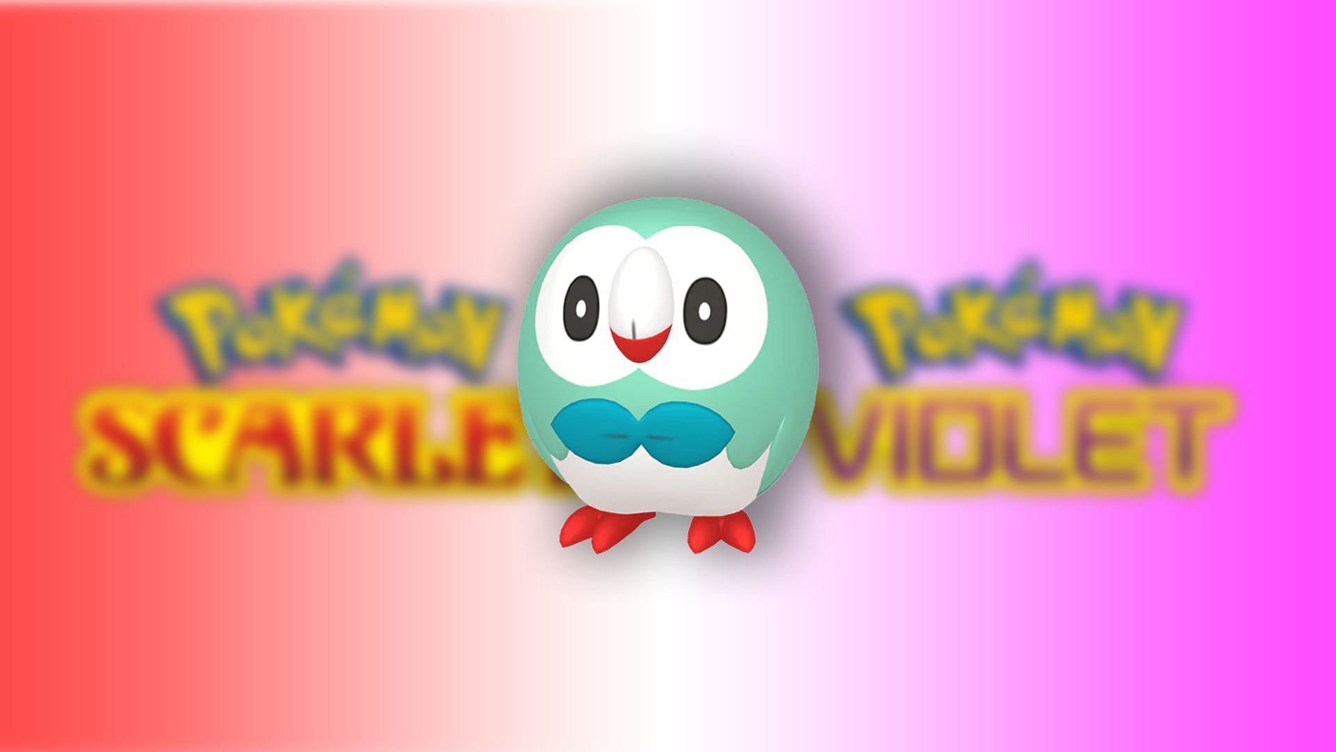 Shiny Rowlett indigo disk pokemon scarlet and violet