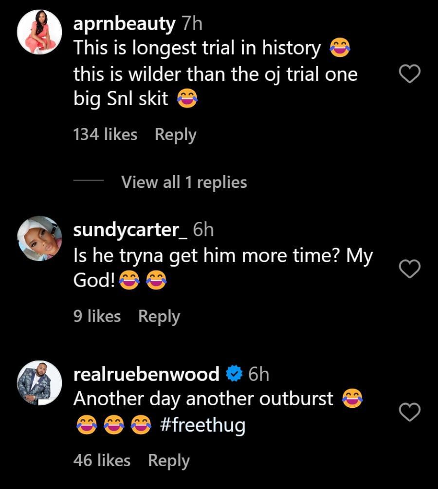 Netizens were stunned by the unpredictable nature of the trial (Image via Instagram/@theshaderoom)