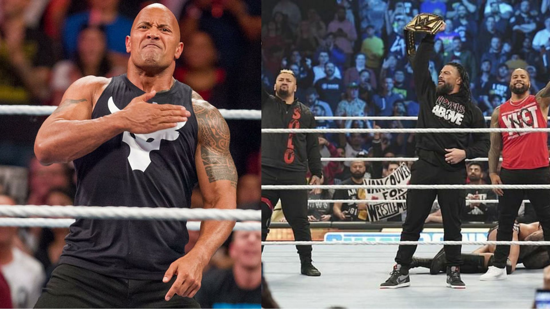 The Rock (left); The Bloodline (right)