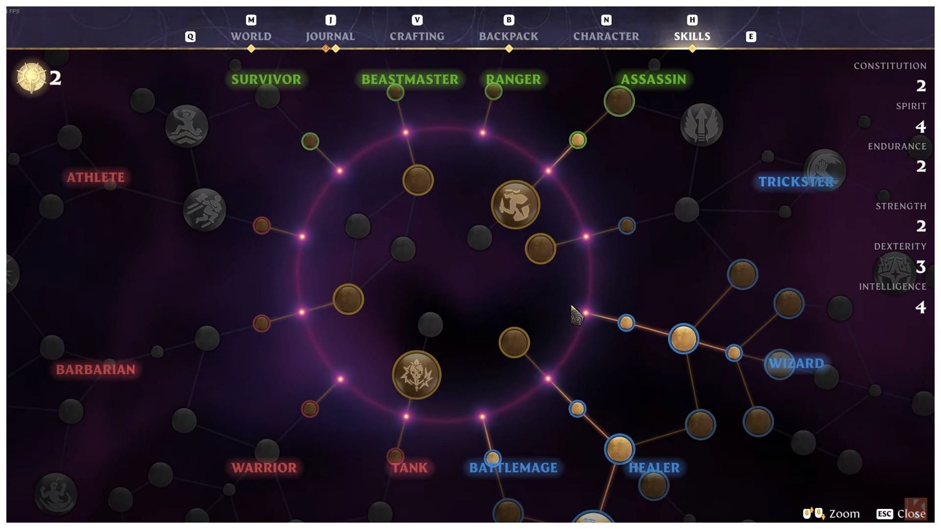 Enshrouded has a robust and interconnected skill tree for all available classes (Image via YouTube/Kodeations)