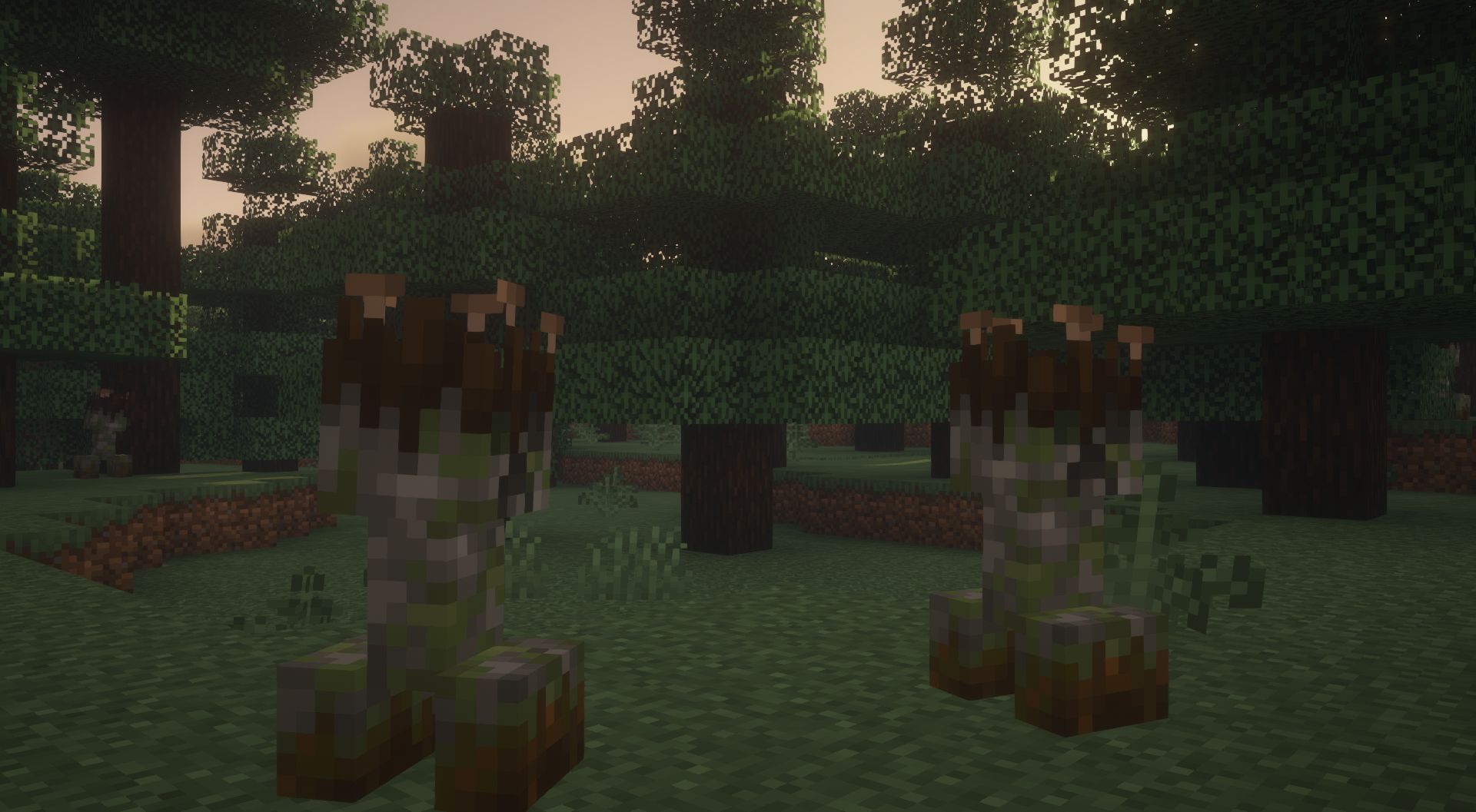 The spruce creeper mod in the pack (Image via Mojang || Bonsai Studio)