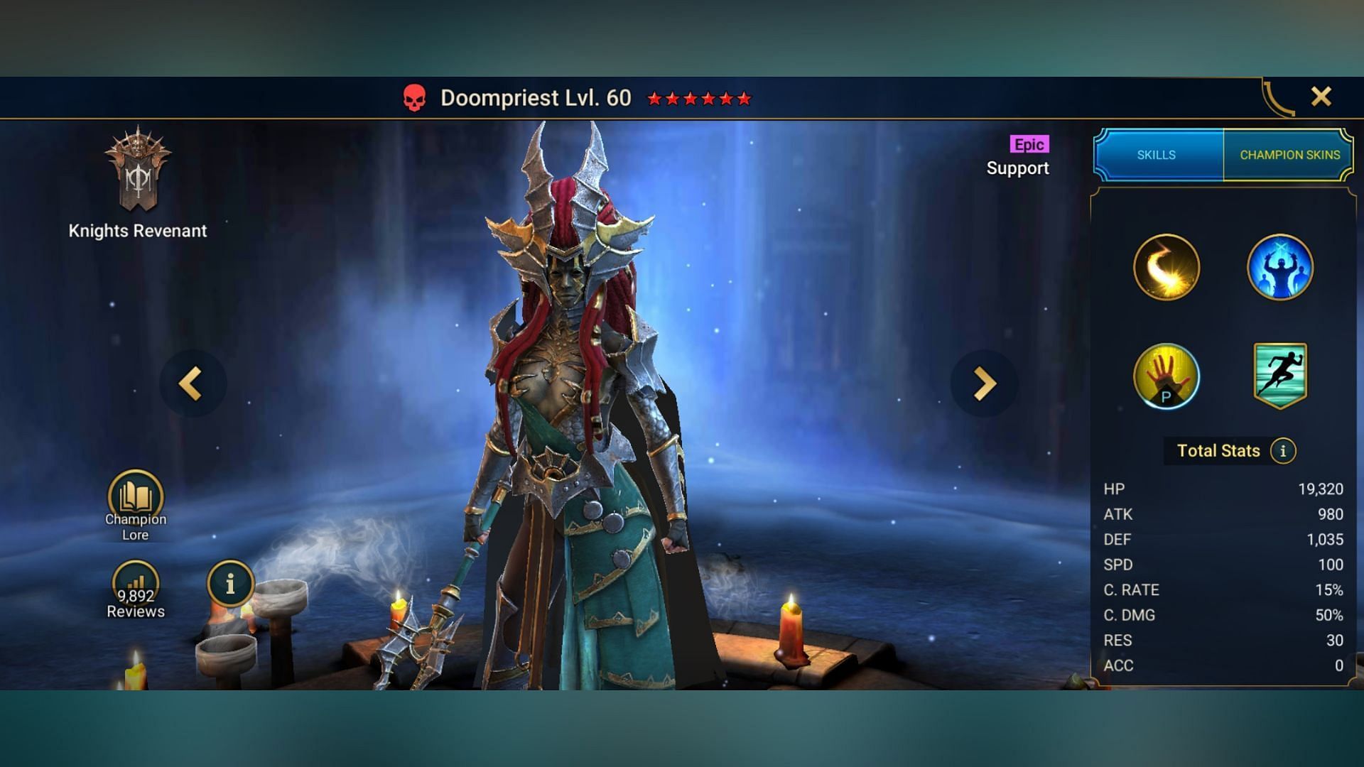 Doompriest in Raid Shadow Legends (Image via Plarium)