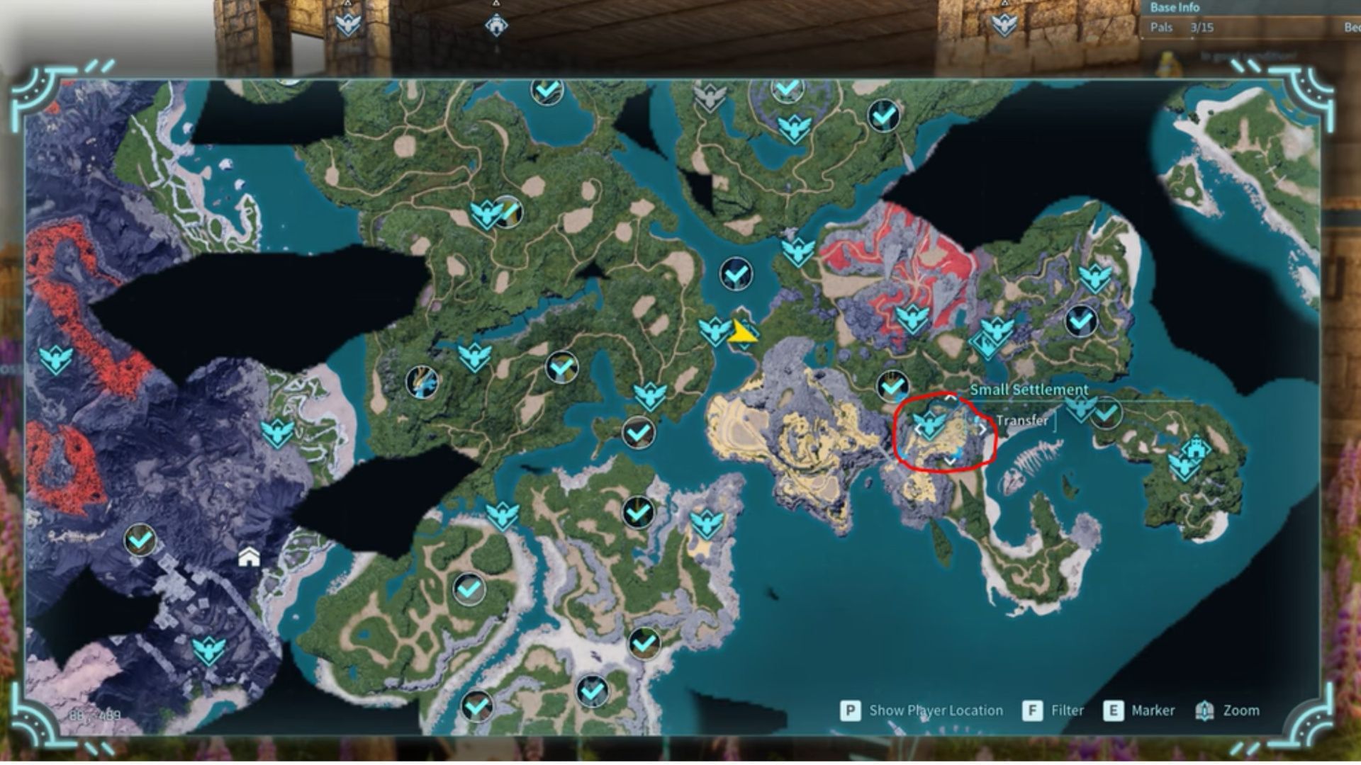 Palworld Merchants at Small Settlement area (Image via YouTube/ Cjthecheesedj)