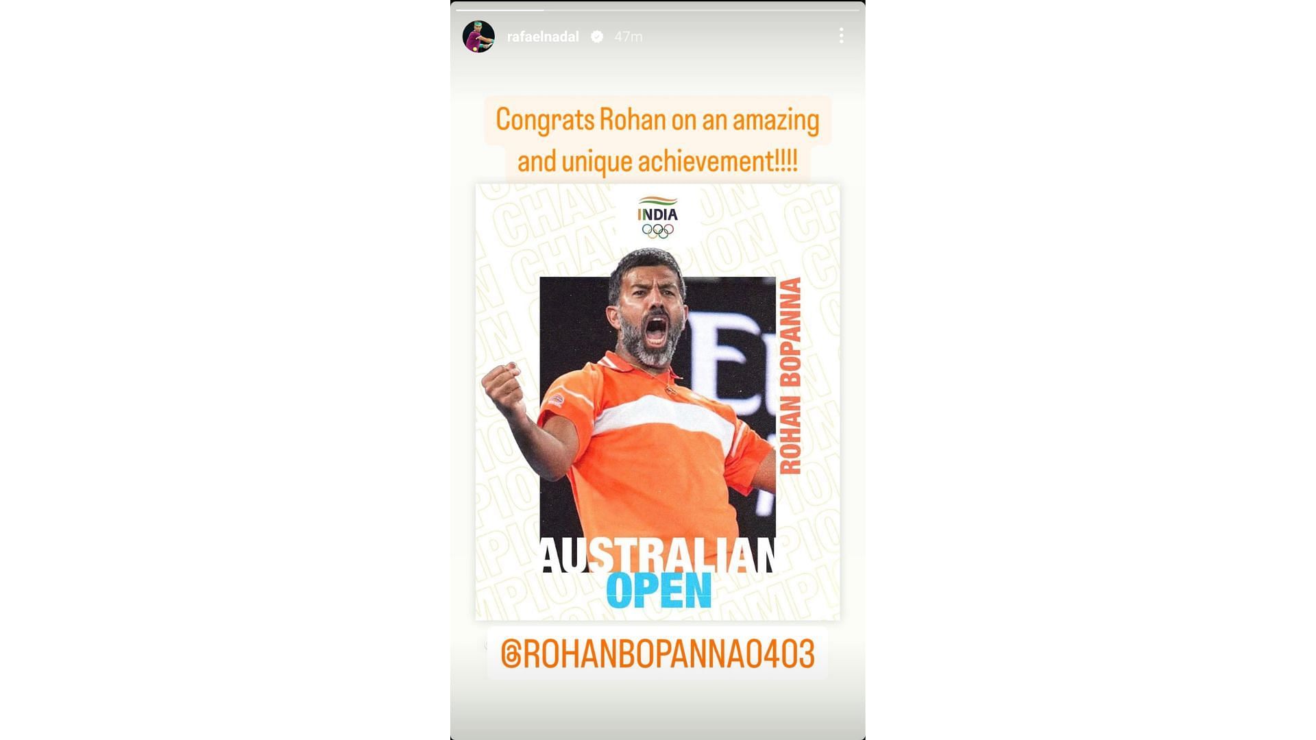 Source- Rafael Nadal Instagram handle