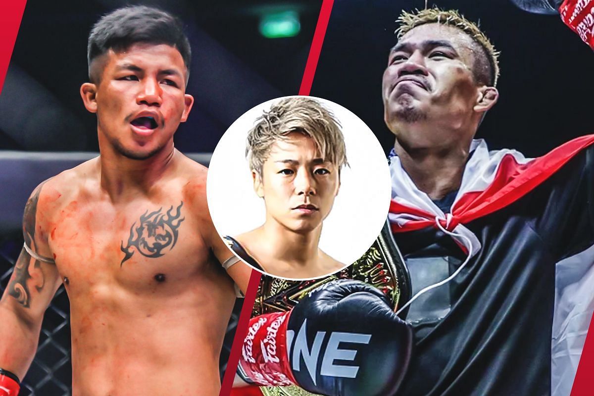After Rodtang (L) pulled out of his scheduled fight with Takeru (C) because of injury, the Japanese superstar was happy to have booked another top fighter in Superlek (R). -- Photo by ONE Championship