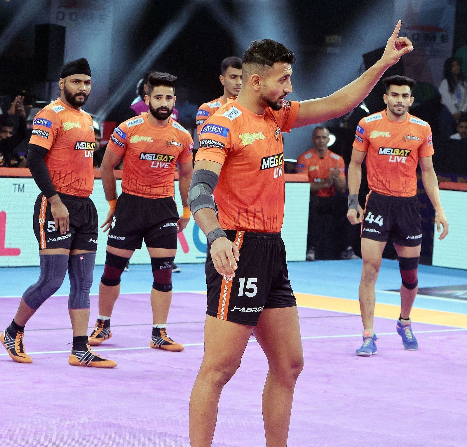 Guman Singh after a successful raid against Dabang Delhi (Credits: PKL)