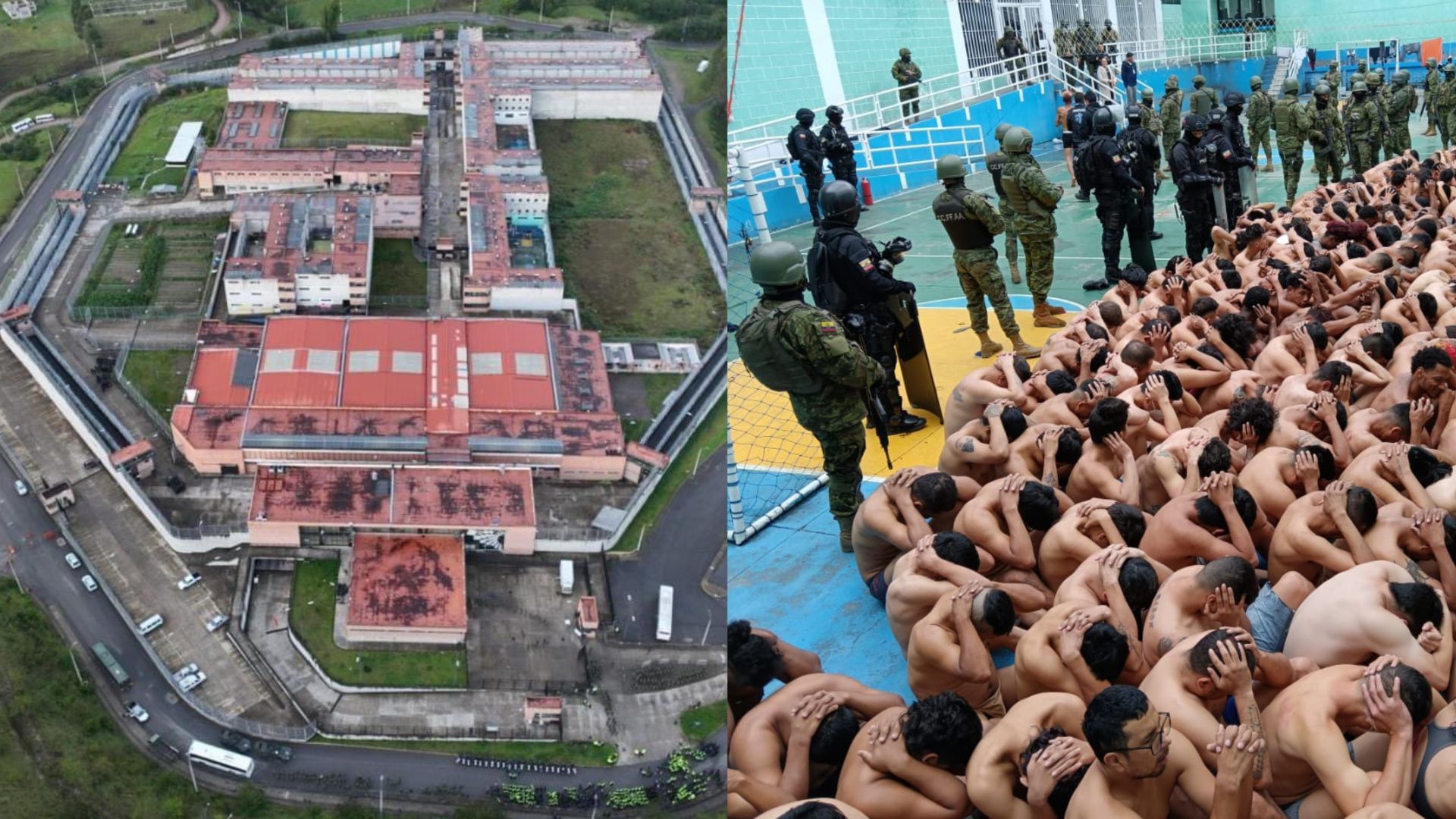 Hostages undergo medical examination (Photo via Facebook/SNAI Ecuador)