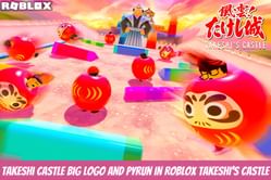 How to get the Takeshi Castle Big Logo and Pyrun in Roblox Takeshi's Castle