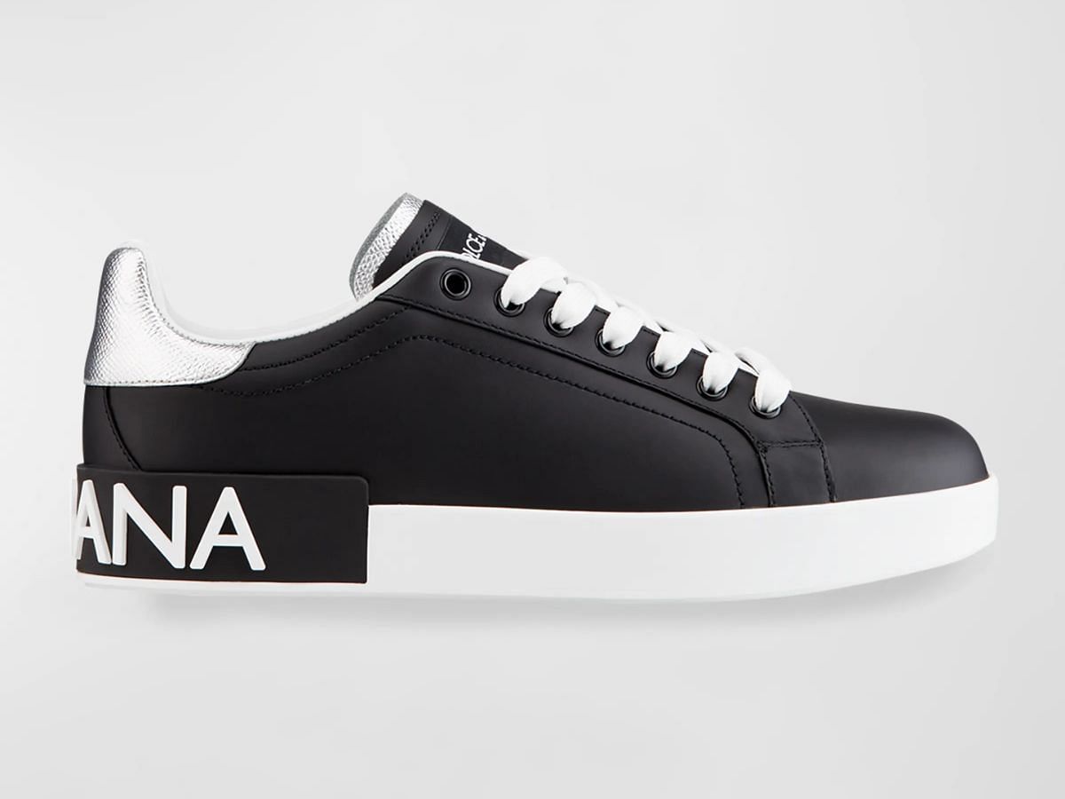 The Dolce and Gabbana leather low-top sneakers (Image via Neiman Marcus)