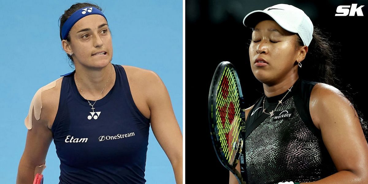 Caroline Garcia (L) and Naomi Osaka