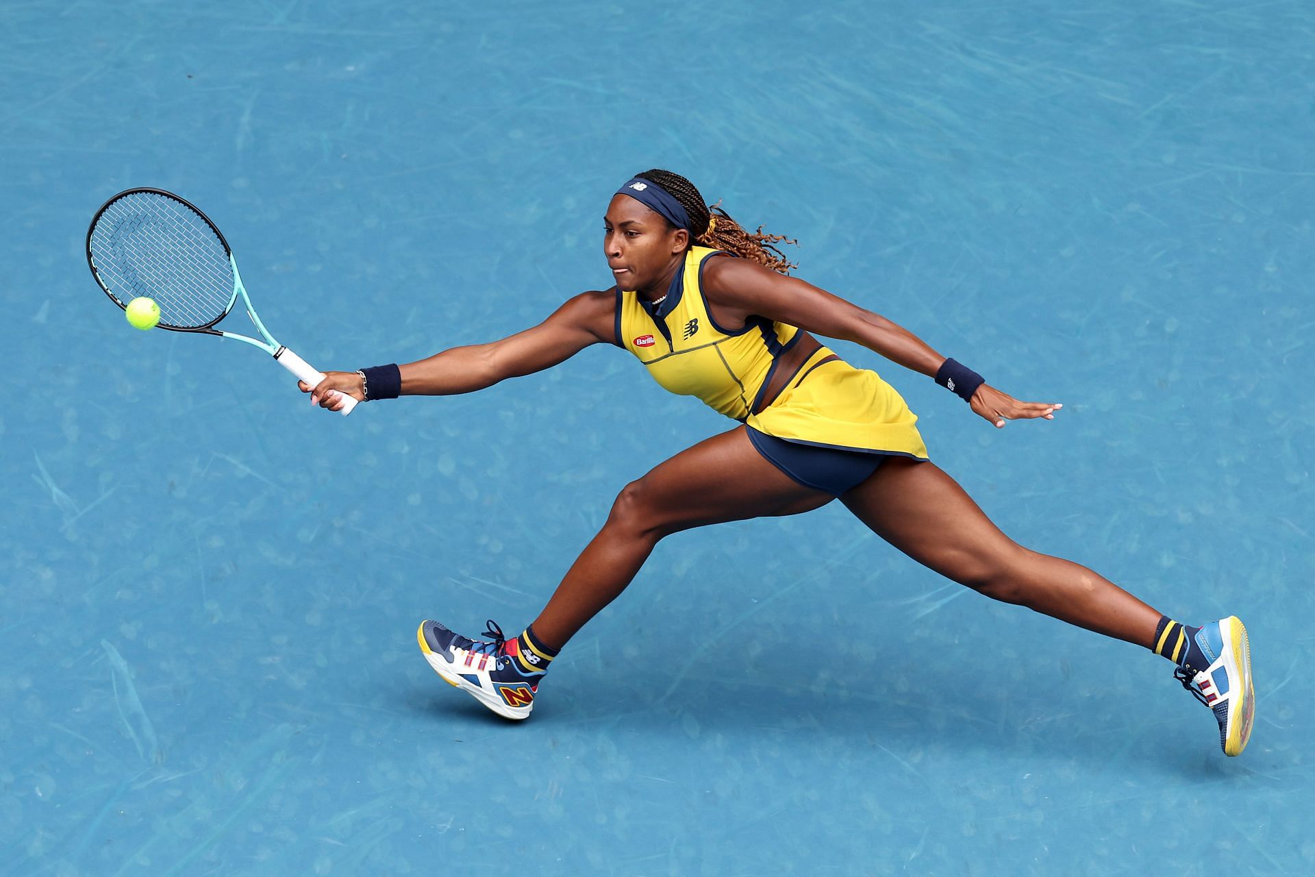 Coco Gauff in action at the 2024 Australian Open.