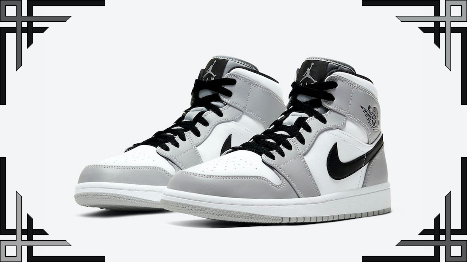 Air Jordan 1 Mid Light Smoke Grey shoes (Image via Nike)
