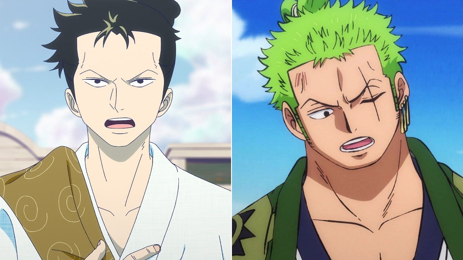 Ryuma in Monsters and Zoro in One Piece (Image via E&amp;H Production/Toei Animation)