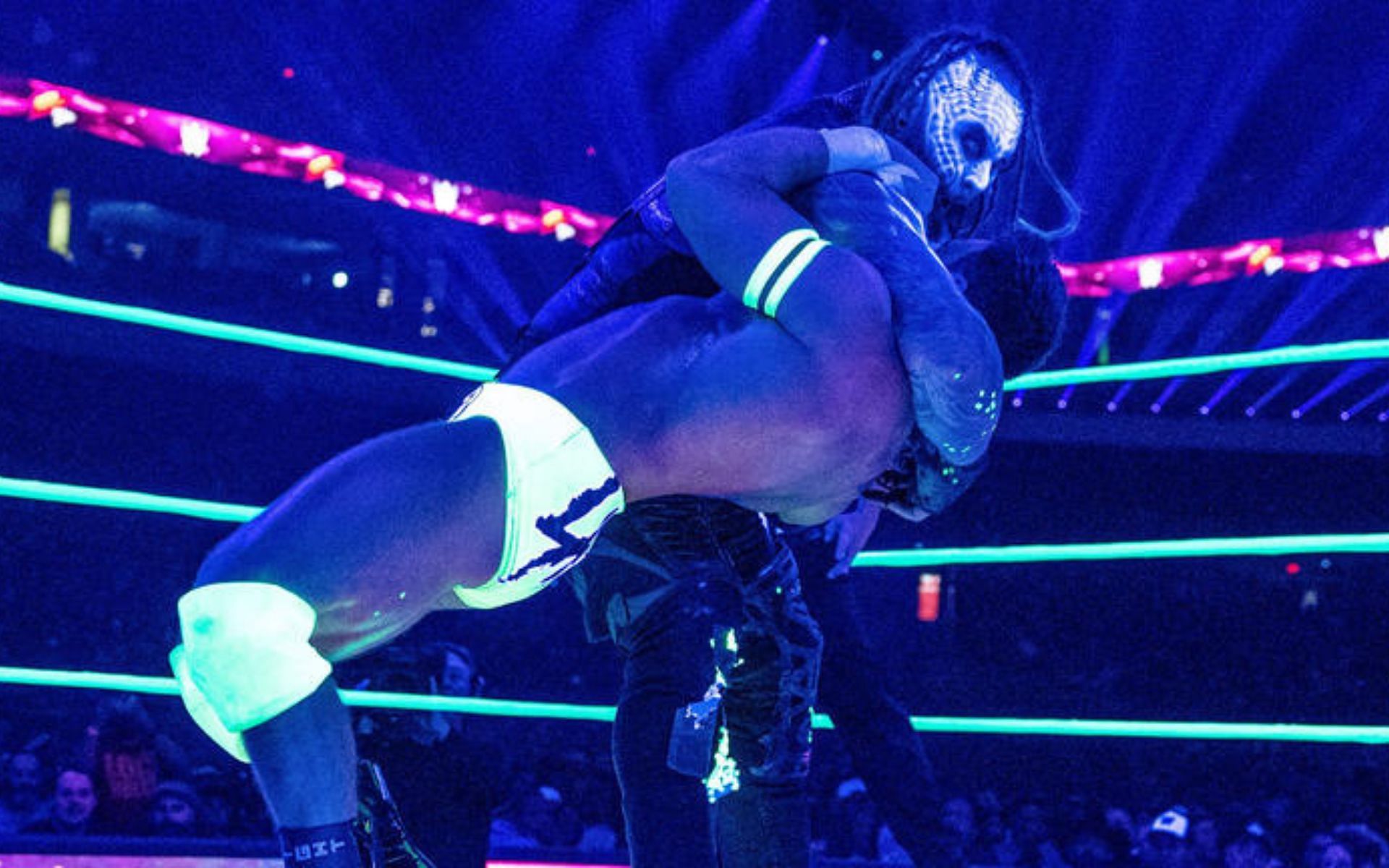 Bray Wyatt plants LA Knight with a kiss from Sister Abigail.