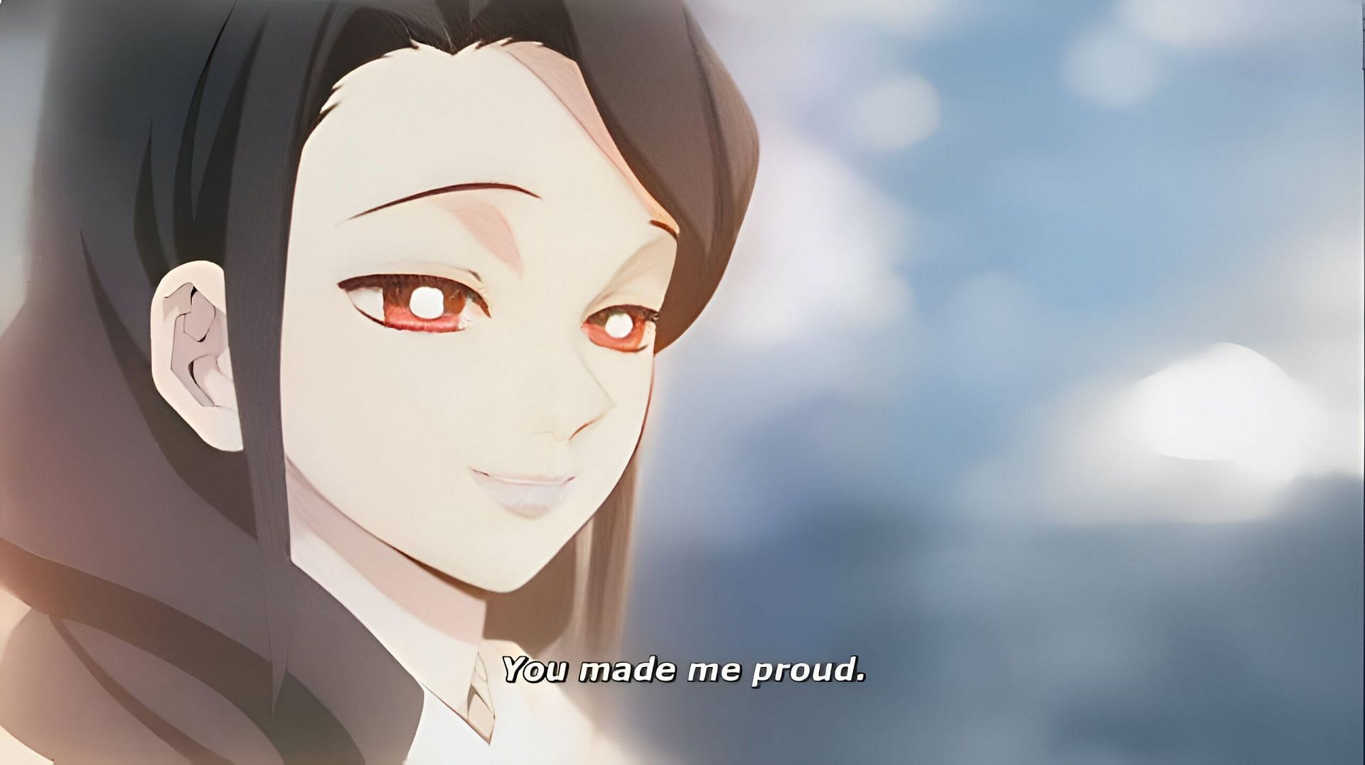 Rengoku&#039;s late mother praising him (Image via Ufotable)