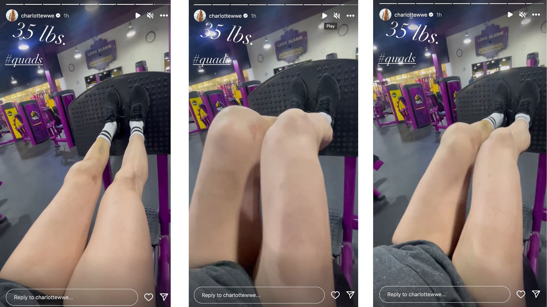 Flair shares impressive workout on Instagram.