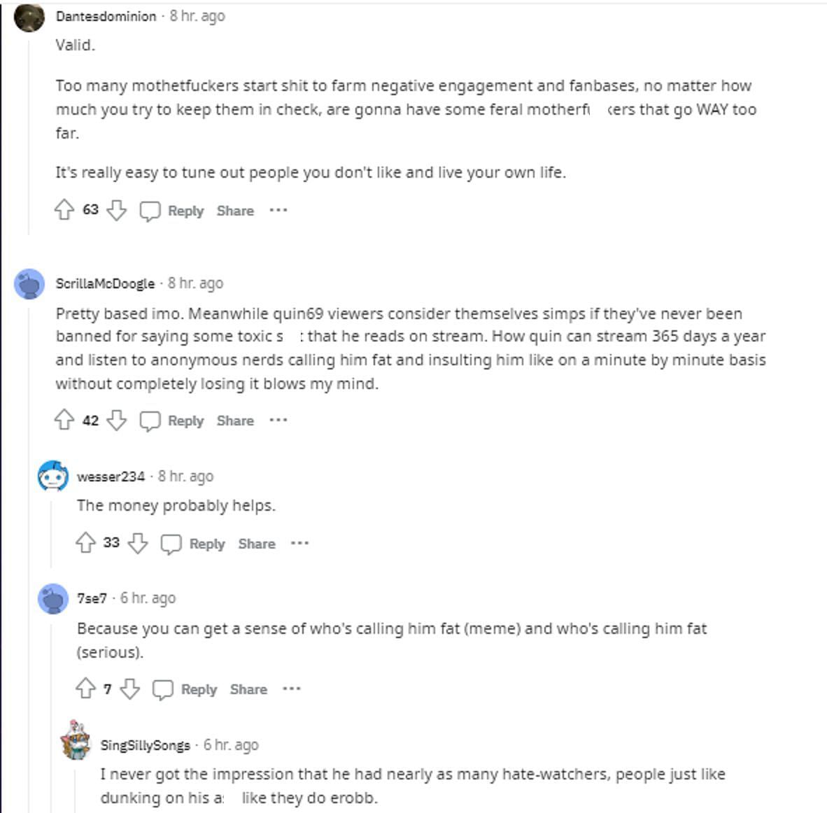 LSF community reacts to the post (Image via r/LivestreamFail)
