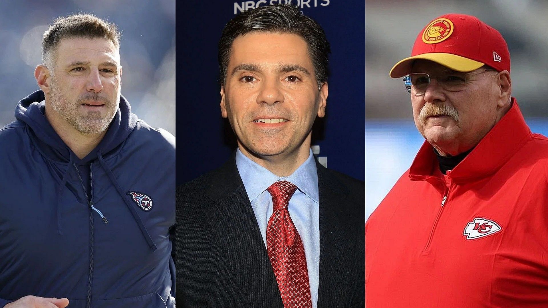 Mike Florio claims Mike Vrabel is holding out for a potential sudden Andy Reid retirement