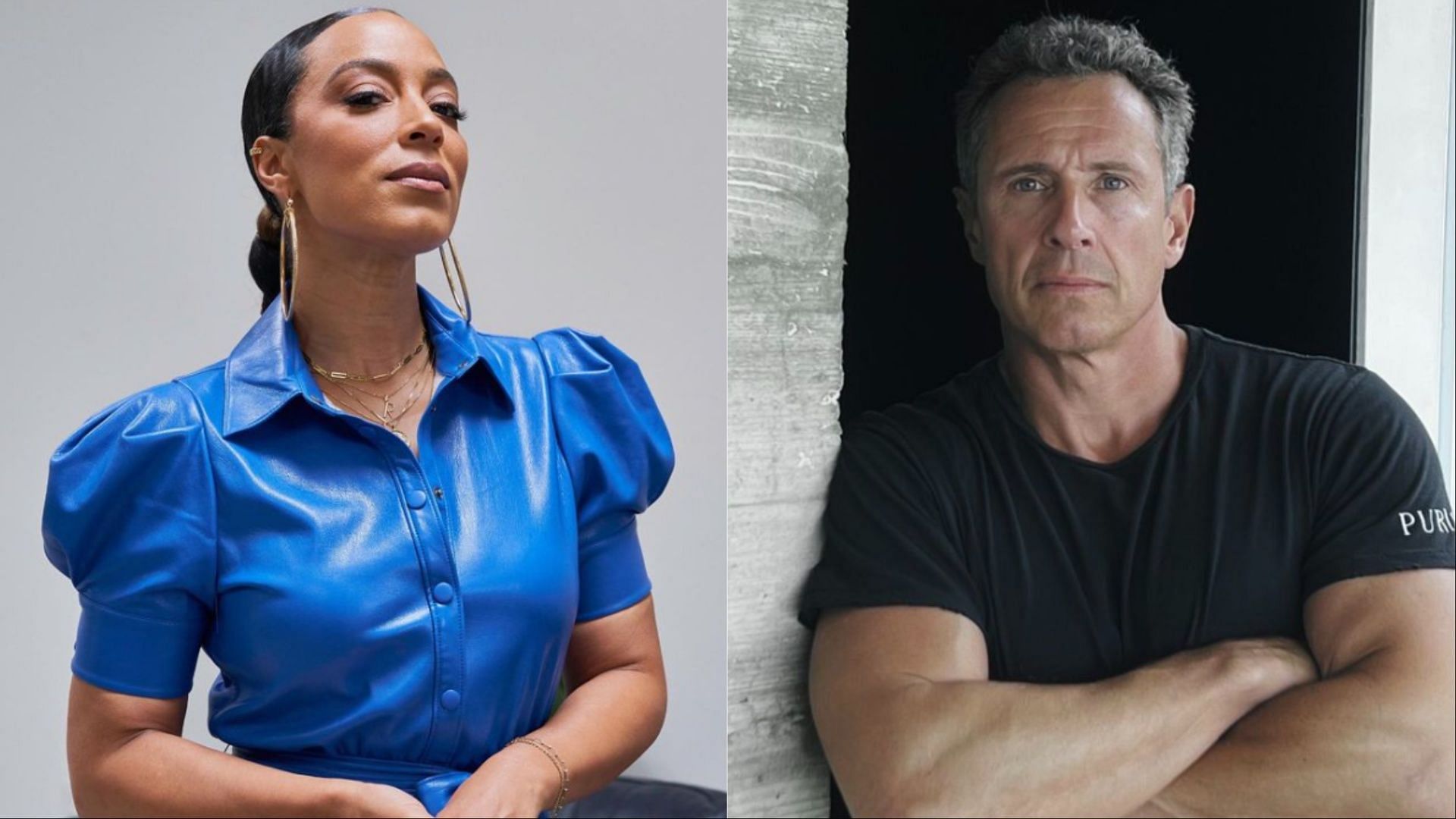 Angela Rye exposes Chris Cuomo for sending her explicit messages (Image via angelarye and  chrisccuomo/Instagram)