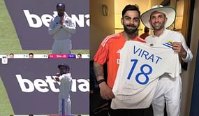 Virat Kohli gifts a signed jersey to South African spinner Keshav Maharaj