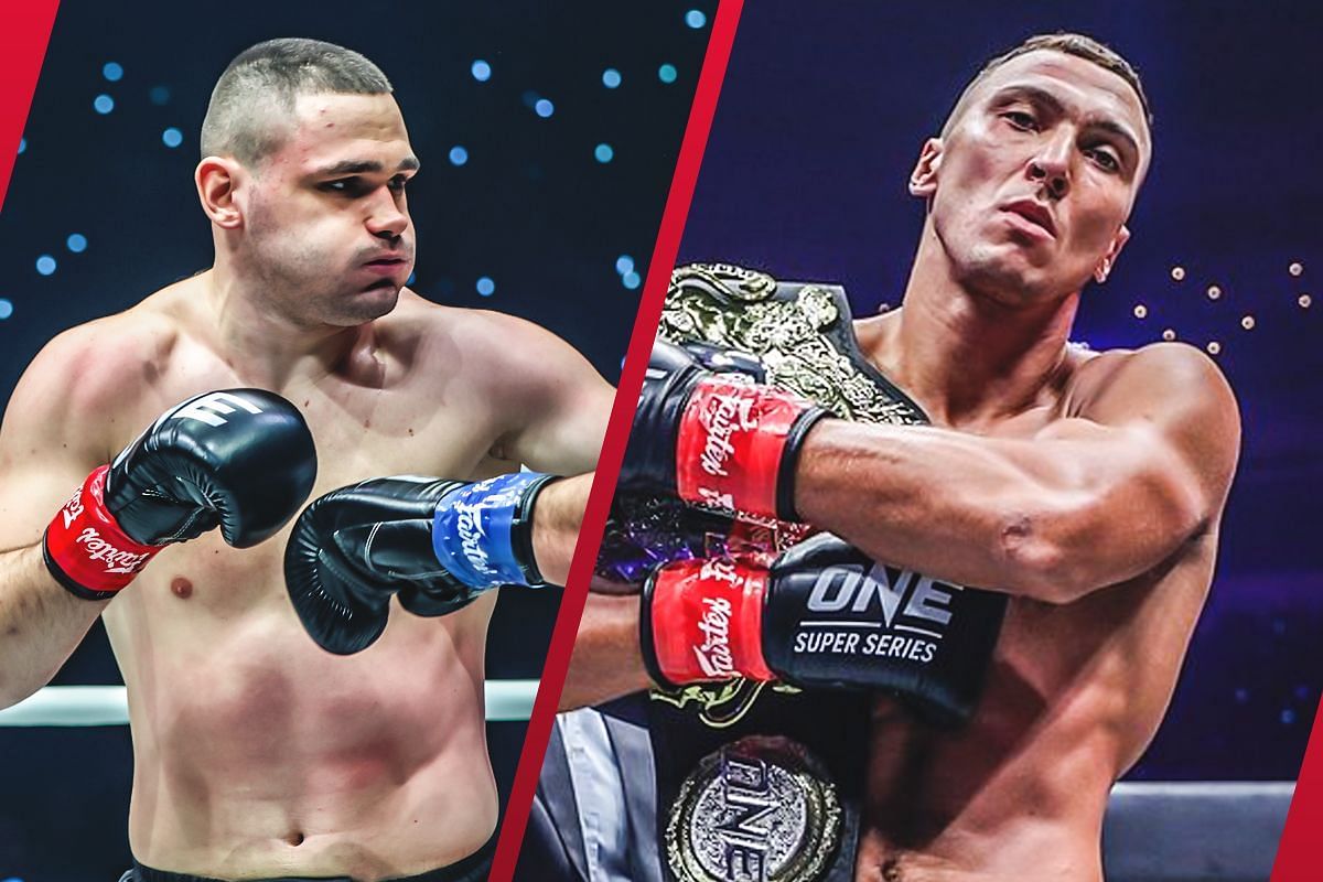 Serbian fighter Rade Opacic (L) is looking for a title shot next against double ONE world champion Roman Kryklia (R). -- Photo by ONE Championship