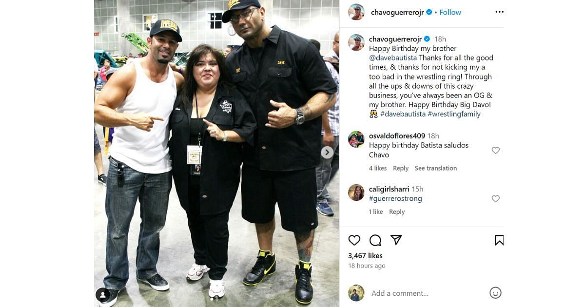 Chavo Guerrero shared a couple of throwback photos.