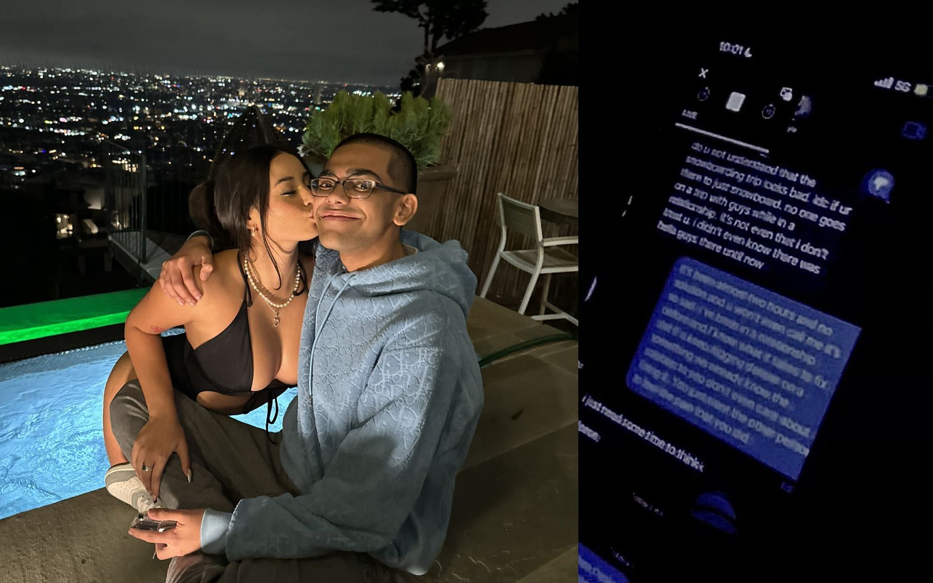 Fans react as rumors about Sam Frank allegedly cheating on N3on go viral on X (Image via @N3onOnYT and @DramaAlert/X)