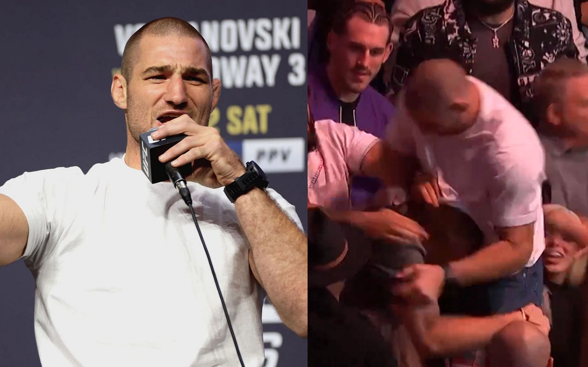 Sean Strickland (left) sheds new comments on UFC 296 brawl with Dricus du Plessis (right) [Images Courtesy: @Getty and @ufc on X]