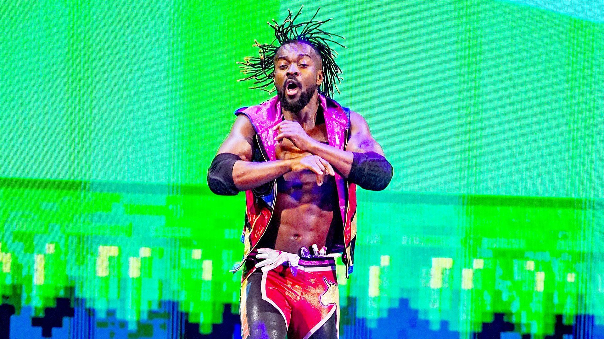 Kofi Kingston heads to the ring on WWE RAW