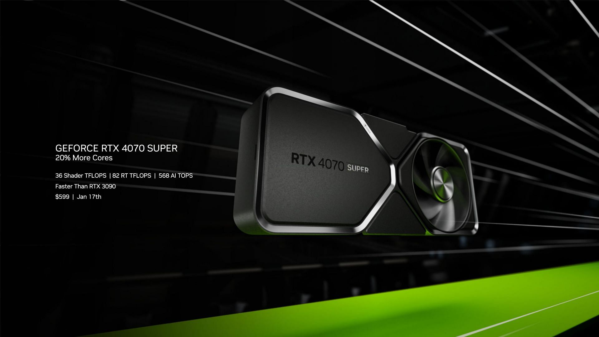 The RTX 4070 Super is priced competitively at $599 (Image via Nvidia)