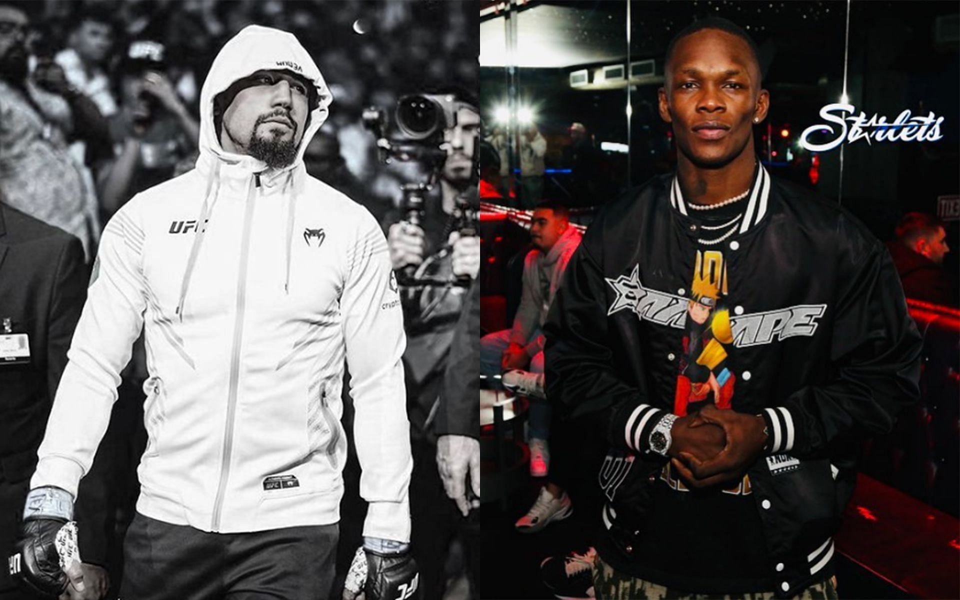 Robert Whittaker (left) is not ruling out a trilogy fight against Israel Adesanya (right) [Images Courtesy: @robwhittakermma and @stylebender Instagram]