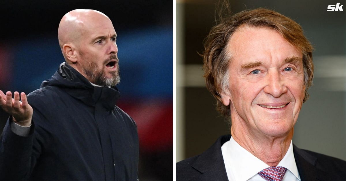 Manchester United manager Erik ten Hag (left) and new minority owner Sir Jim Ratcliffe