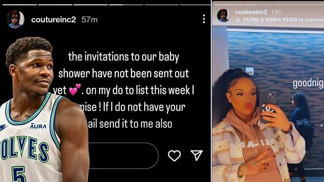 Glowing mama-to-be: Anthony Edwards' girlfriend Jeanine Robel flaunts baby bump as she prepares for baby bash