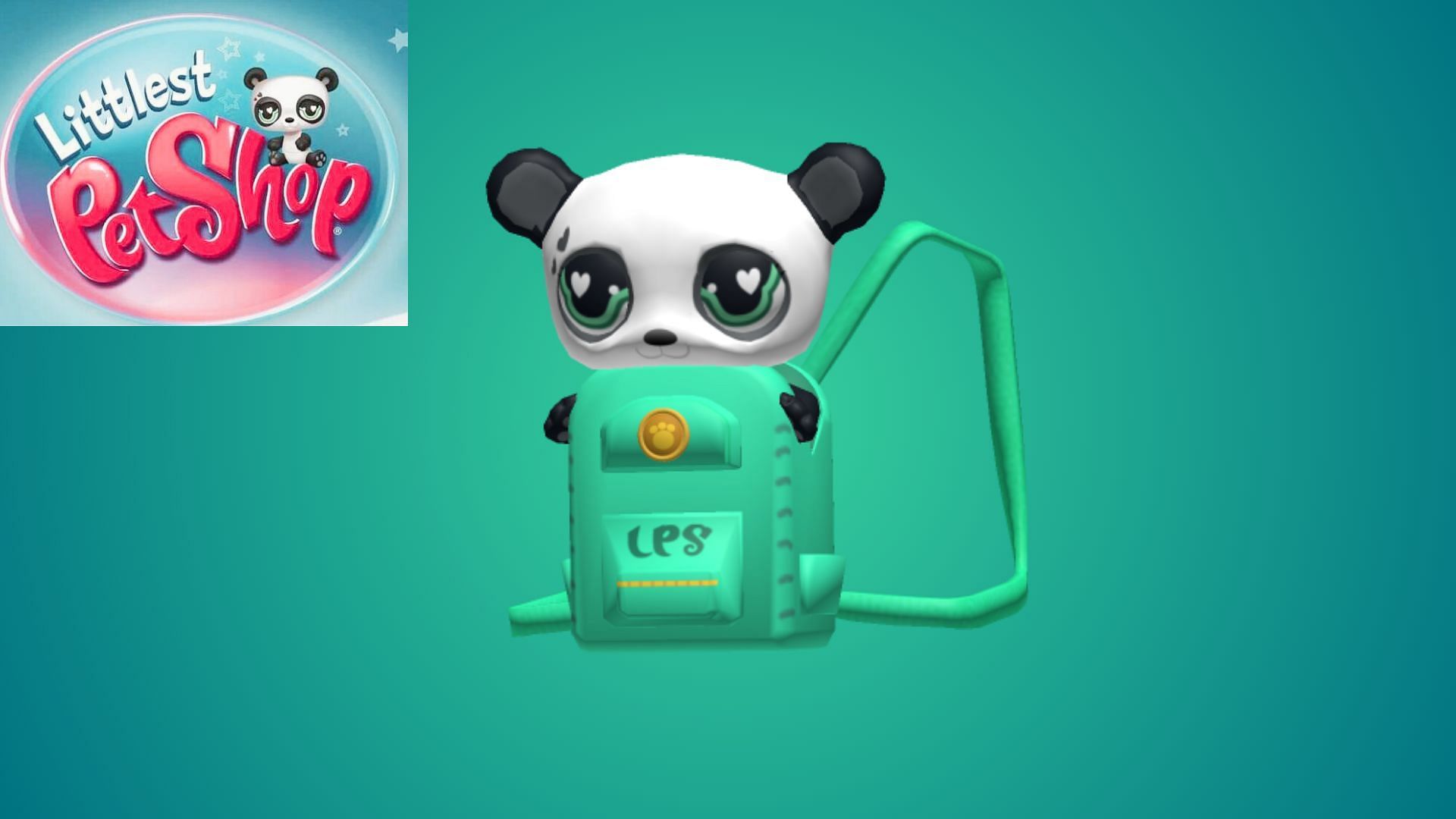 Panda Backpack and Littlest Pet Shop logo (Image via Littlest Pet Shop and Sportskeeda)