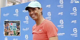 "I love Rafael Nadal more than my mum" - Young fan's hilarious sign during Spaniard's Brisbane International comeback goes viral