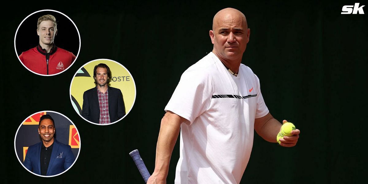 Andre Agassi makes a return to the tennis court