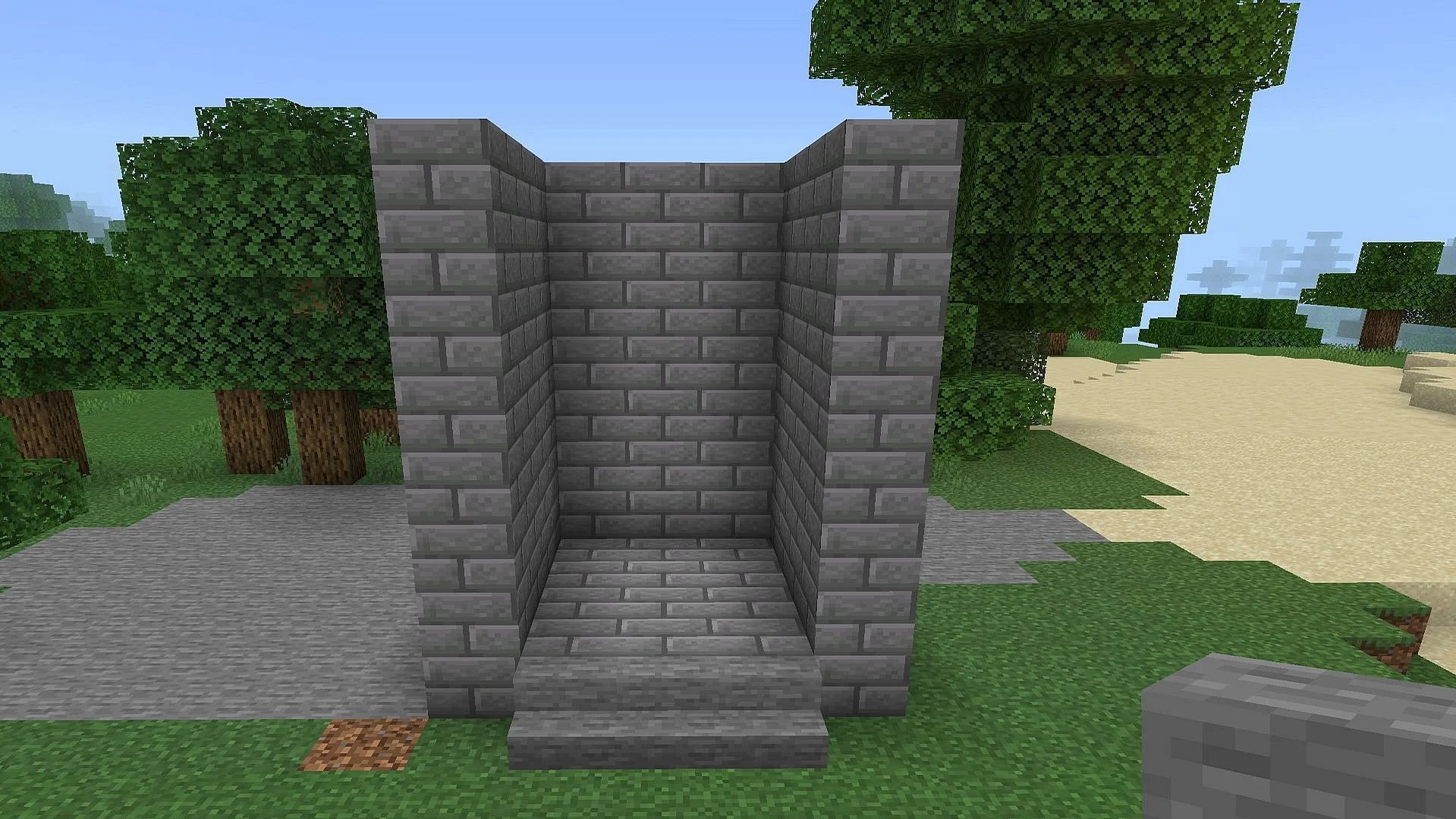 Support structure for spiral staircase (Image via Mojang)