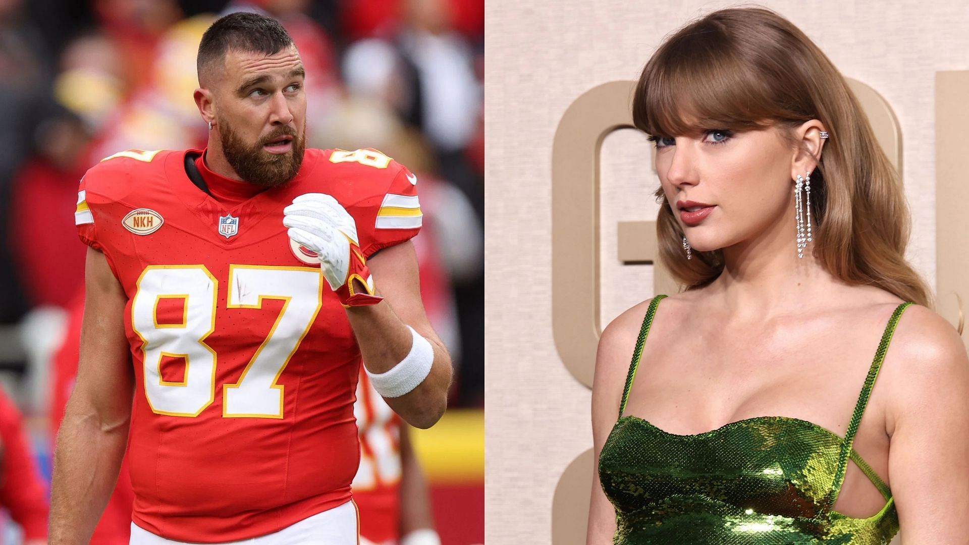 Kansas City Chiefs tight end Travis Kelce and multi-awarded pop singer Taylor Swift