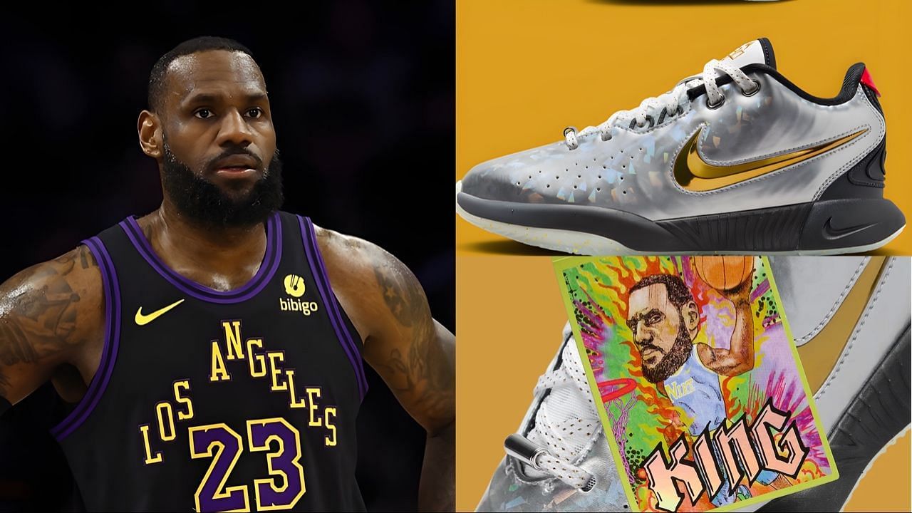 Nike unveils LeBron James 2024 All-Star game sneaker Nike LeBron 21 &quot;All-Star&quot; with illustrated trading cards design
