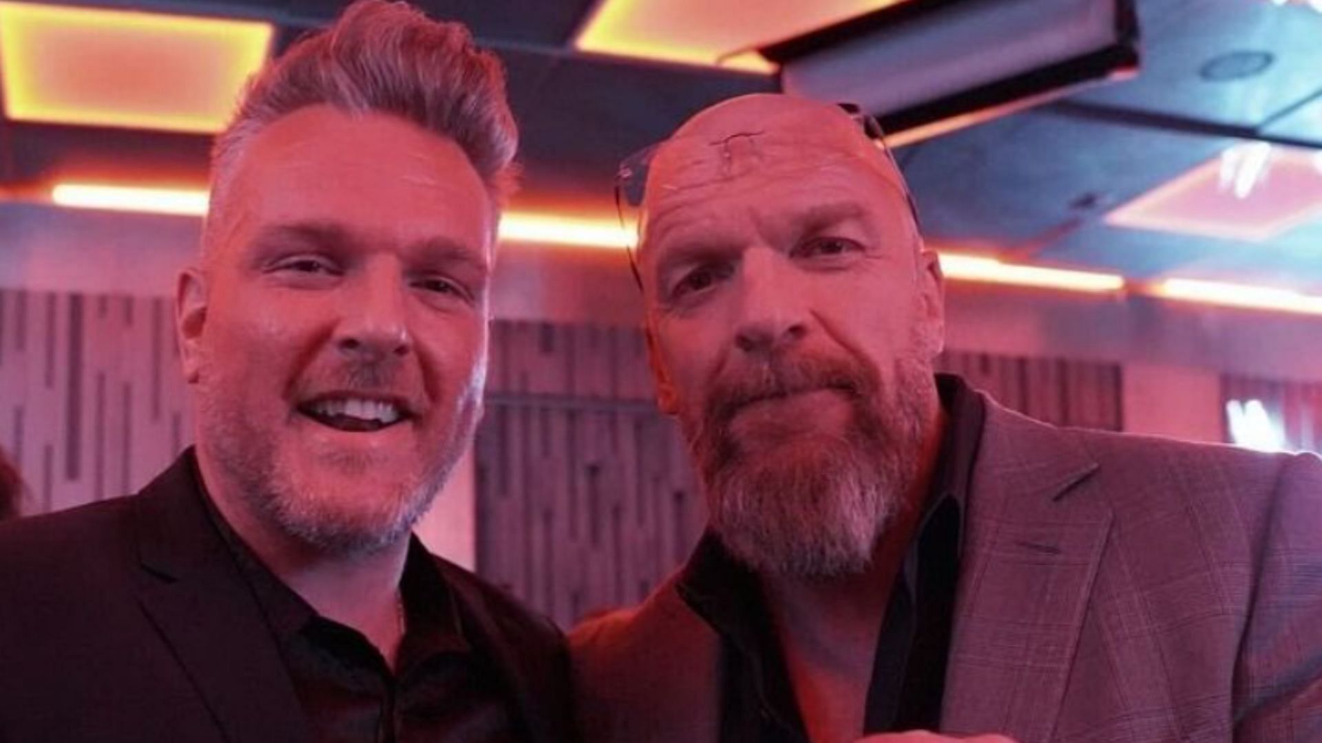 Pat McAfee and WWE CCO, Triple H.