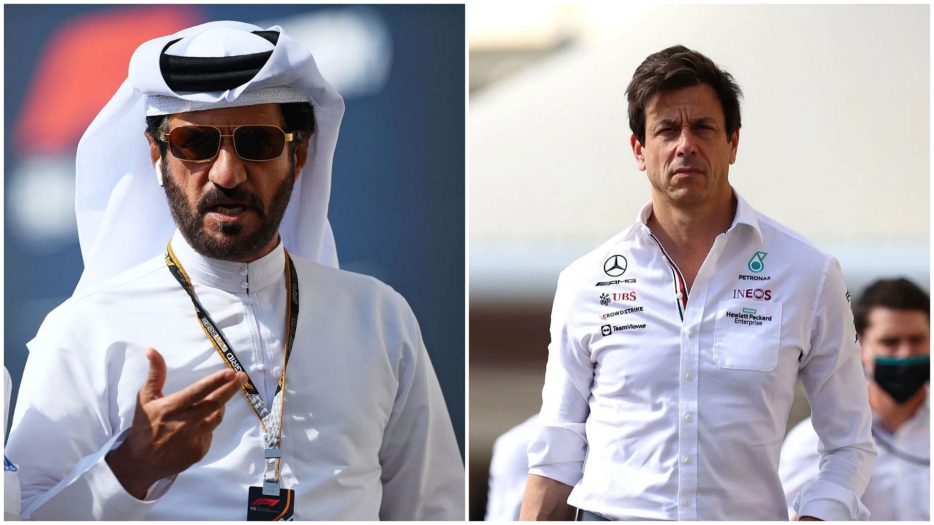 Mohammed Ben Sulayem (L) and Toto Wolff (R) (Collage via Sporskeeda)